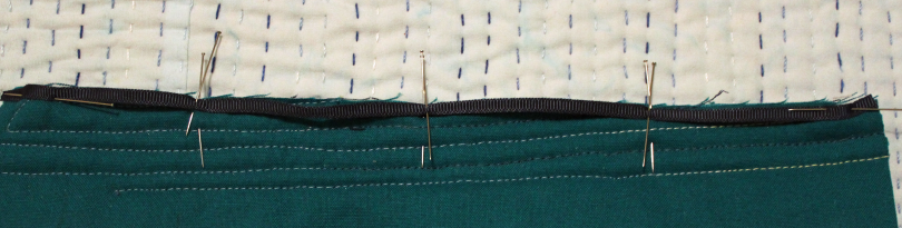 Liberated Quilt binding facing pin on pin